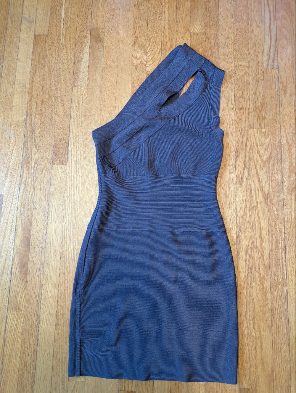 GUESS by Marciano Bandage Mini Dress Grey Blue Halter Cutout Small